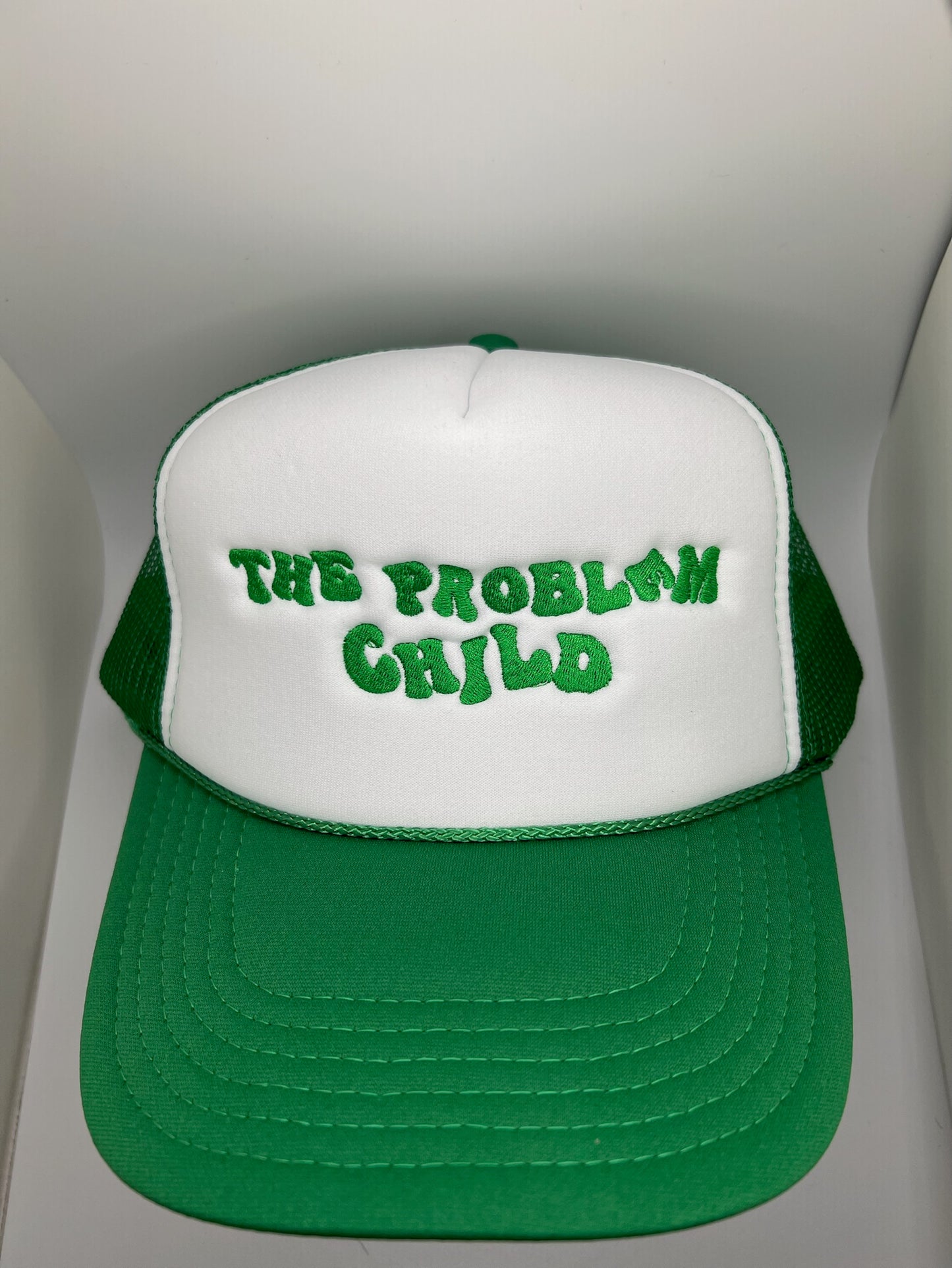 Kelly Green And White Trucker Hat