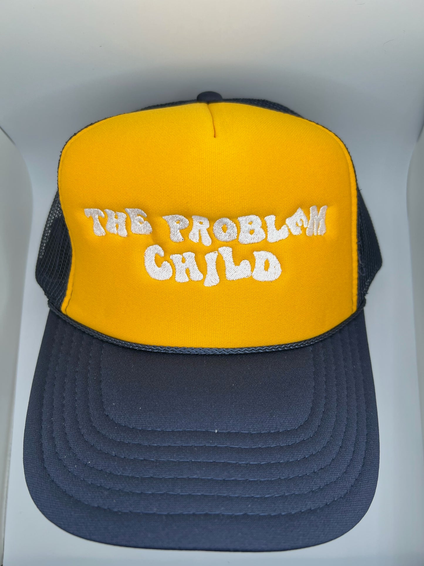 Navy Blue And Gold Trucker Hat