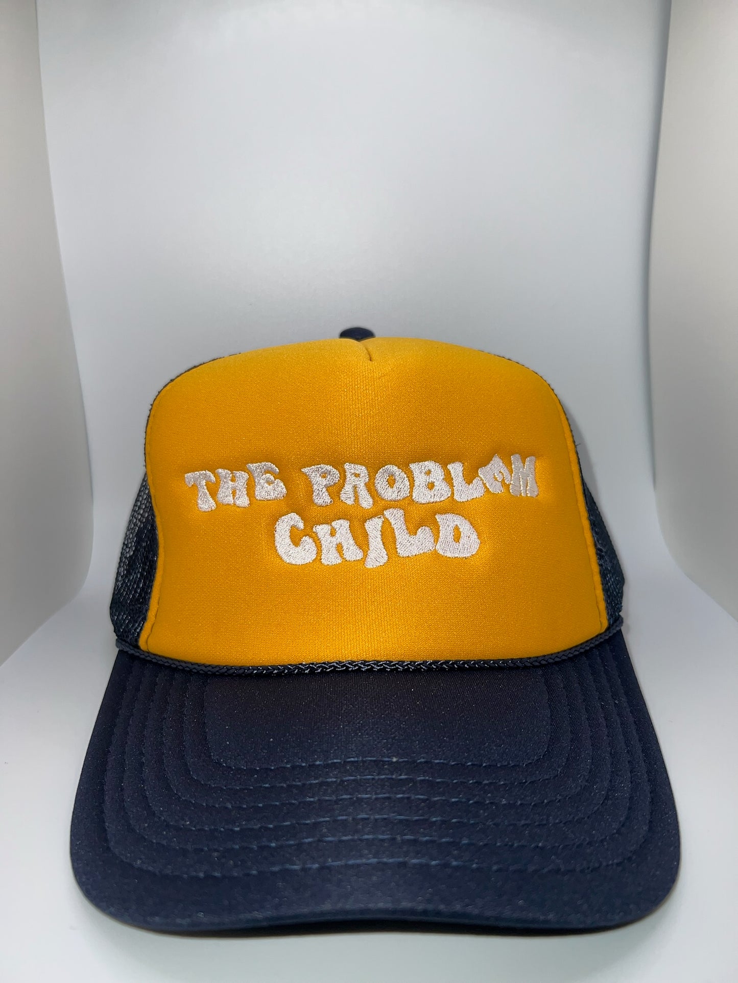 Navy Blue And Gold Trucker Hat