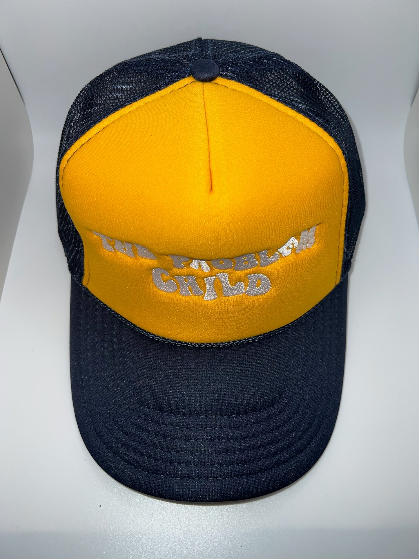 Navy Blue And Gold Trucker Hat