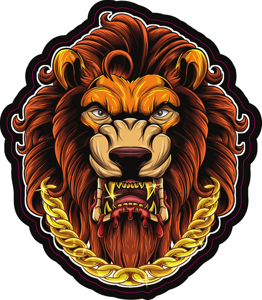 Lion Drip Sticker